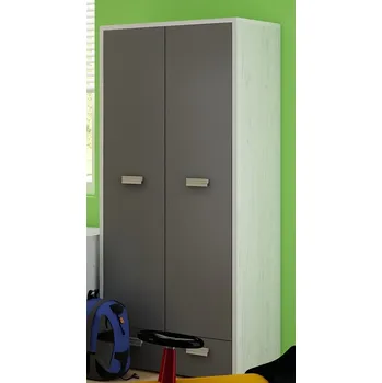 Šatní skříň Skříň NELLORE, craft bílý/grafit, 5 let záruka + vyzvednutí ZDARMA