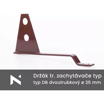 Držák trubkového zachytávače pálené/betonové tašky - dvoutrubkový Červenohnědá 3009
