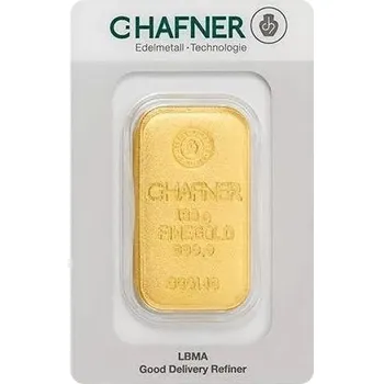100g C.Hafner Německo Investiční zlatý slitek Litý