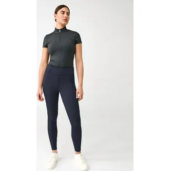 Jezdecké kalhoty Dámské jezdecké legíny PS OF SWEDEN Katja full grip - modré, L (AP 25 DOPRODEJ)