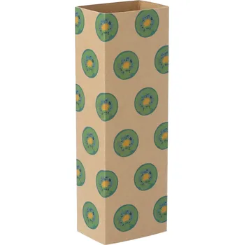 Jednorázové nádobí Reklamní CreaSleeve Kraft 508 papírový kraftový rukáv na zakázku, přírodní