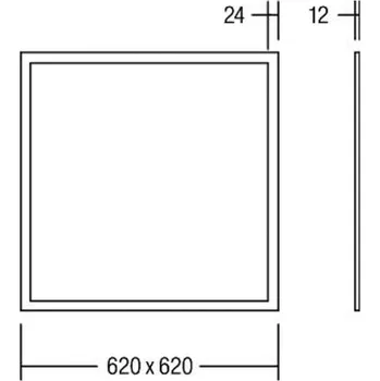 Lampička BRUMBERG Ailis LED panel 62x62cm opál 3000K bílá LED celkem 39 W - Doprava zdarma