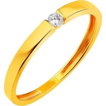 Prsten Prsten ze žlutého zlata s briliantem - 0,05 ct - ryzost 585 - 189.109