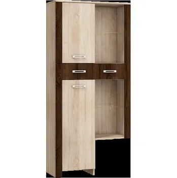 police Regál vysoký AKIVIDU mat, dub sonoma/dub sonoma tmavý, 5 let záruka + vyzvednutí ZDARMA