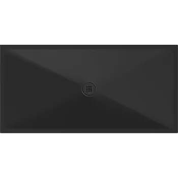 Sprchová vanička GSI Keramická sprchová vanička, obdélník 160x80x2cm, černá mat, 46160826