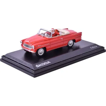 autíčko Škoda Felicia Roadster 1963 Vánoční edice 1:43 FOXtoys časopis s modelem Škoda Felicia Roadster 1963 Vánoční limitovaná edice - kovový model auta