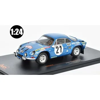 autíčko Renault Alpine A110 #21, Rallye Monte Carlo J.P.Nicolas/M.Vial 1:24 IXO Models Renault Alpine A-110 No.21 - kovový model auta