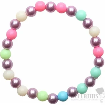 Náramek Dětský náramek s barevnými perličkami z akrylátu
