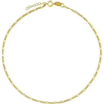 Řetízek Zlatý řetízek na nohu Figaro 1,3 mm AWFGD030AGY-22 cm