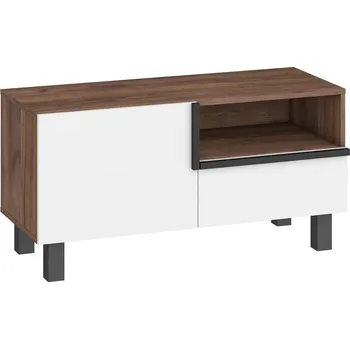 Televizní stolek TV stolek DZENGAL 1D1S, craft tobaco/bílá, 5 let záruka + vyzvednutí ZDARMA