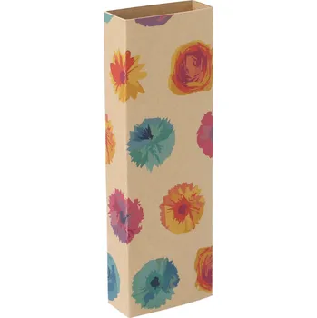 Jednorázové nádobí Reklamní CreaSleeve Kraft 438 papírový kraftový rukáv na zakázku, přírodní