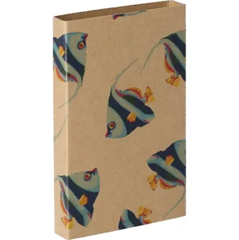 Jednorázové nádobí Reklamní CreaSleeve Kraft 135 papírový kraftový rukáv na zakázku, přírodní