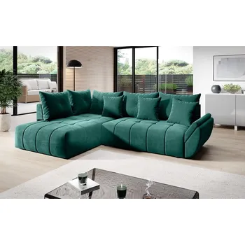 Sedací souprava Rohová rozkládací sedačka GALLIPOLI, zelená +možnost VÝNOSU + vyzvednutí ZDARMA