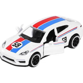autíčko Porsche Panamera Turbo 1:64 - Majorette Porsche Panamera Turbo + Sběratelská karta - model auta 1/64