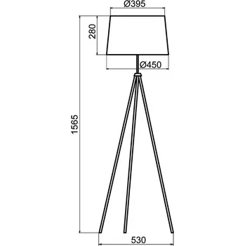 Lampička Aluminor Tropic stojací lampa bílá, kabel červený - stínidlo - Ø horní 39,5 cm, Ø dolní 45 cm, výška 28 cm; délka přívodního kabelu 300 cm bílá, chrom, červená 1 x 40 W - Doprava zdarma