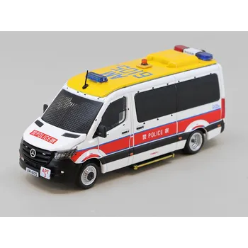 autíčko Mercedes-Benz Sprinter HK Aiport Police 1:64 - Era Car Mercedes Sprinter Letištní Policie - kovový model auta 1/64