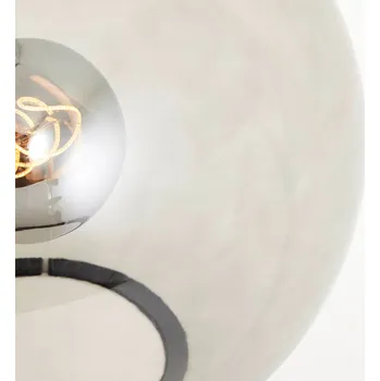 Lampička Brilliant Skleněná stolní lampa Belado černá/kouřově šedá hladká - Délka připojovacího kabelu 180 cm 1 x 25 W - Doprava zdarma