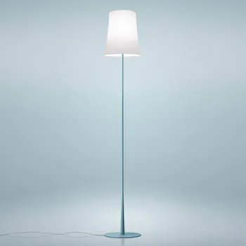 Lampička Foscarini Birdie Easy stojací lampa světle modrá - výška stínidla 29 cm; délka napájecího kabelu 270 cm světle modrá, bílá 1 x 57 W - Doprava zdarma