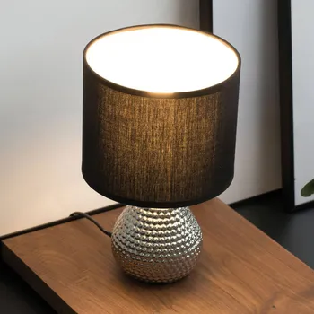 Lampička Pauleen Sip of Silver stolní lampa textilní - délka napájecího kabelu 105 cm černá, stříbrná 1 x 20 W