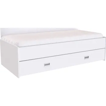 Postel Zvýšené lůžko DUO s úložným prostorem Dekor: Bílá, Úchytky: zapuštěné úchytky, Zvýšené čelo: zvýšené 1 čelo (zadní)
