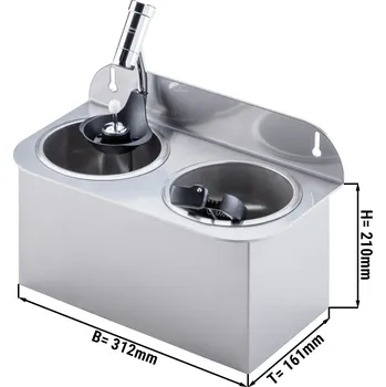 Lednice G.Gastro Mycí vanička včetně sprchny na zmzlinové kleště & integrovaným regulátorem toku