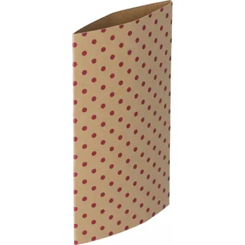 Jednorázové nádobí Reklamní CreaSleeve Kraft 456 papírový kraftový rukáv na zakázku, přírodní