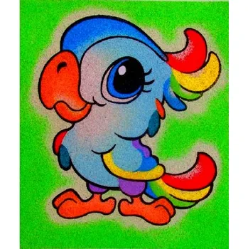 Šablona na pískový obrázek - papoušek