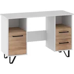 Psací stůl PRUDHOE, bílá/dub sonoma, 5 let záruka + vyzvednutí ZDARMA