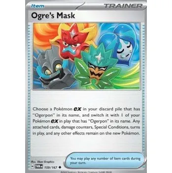 Volný čas Pokémon TWM 159/167 Ogre's Mask - Twilight Masquerade Stav: Near Mint, Verze: NORMAL