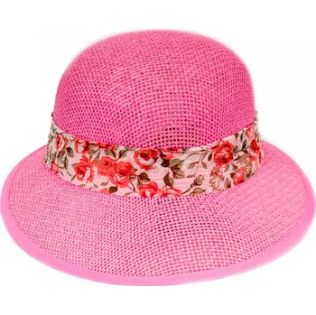 Klobouk Dámský klobouk se stužkou KDS-19 růžový, VELIKOST UNI