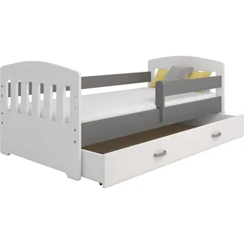 Dětská postel Dětská postel ORTLER 80x160 typ 6, bílá čela + šedé boky + vyzvednutí ZDARMA