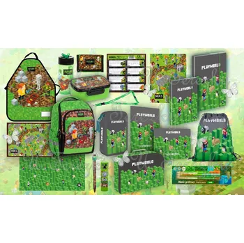 Školní batoh Minecraft Zvýhodněná školní sada 20ks set batoh BACKUP GAME LEVEL MInecraft/ Playworld PLSZDF35/020/02