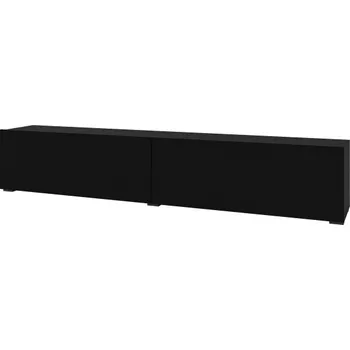 Televizní stolek UDREN televizní stolek 2V, černá/dub wotan + vyzvednutí ZDARMA