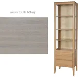 Prosklená vitrína FAUCARIA, pravá, masiv buk/moření: buk bělený + vyzvednutí ZDARMA
