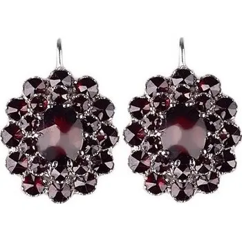 Náušnice Granát Turnov Český granát náušnice Lomi