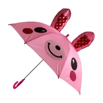 Králík automatický deštník pro děti růžový
