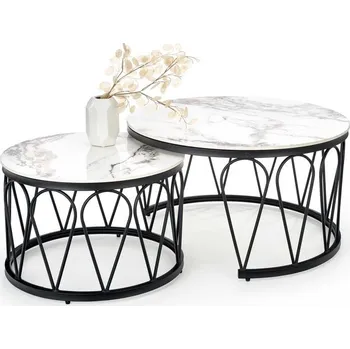 Konferenční stolek Konferenční stolek Formosa, mramor / černá