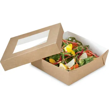 Jednorázové nádobí Box TAKEAWAY s oknem 1000ml 140/140/50mm 50ks