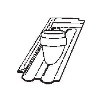 betonová krytina Bramac Rubín 9 engoba průchozí taška pro odkouření turbokotleantracitový