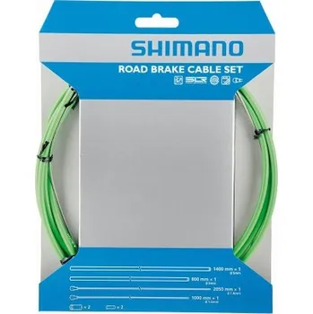 Lanko pro jízdní kolo Silniční brzdový set Shimano Road Brake Cable set zelený - Zelená, Y80098016