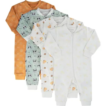 Kojenecký overall OVERALY FIXONI 4 KS BEZ ŤAPEK, UNISEX BRILLIANT WHITE Velikost: 80