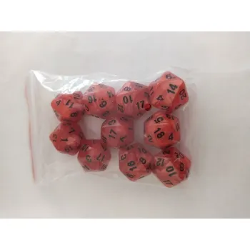 Hrací kostka Dvacetistěnná kostka Pearl D20 Red/Black - 1 ks