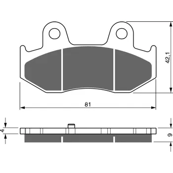 Brzdová destička Brzdové destičky GOLDFREN 267 AD