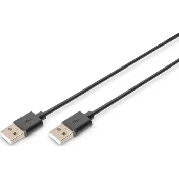 Datový kabel Digitus AK-300100-018-S USB kabel USB 2.0 1,8 m USB A Černá