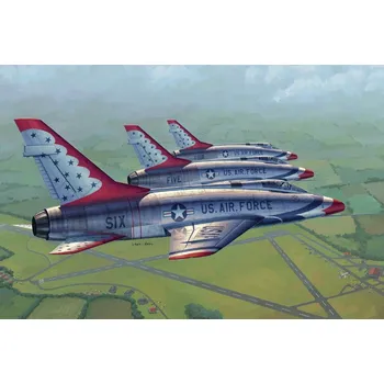 Plastikový model F-100D in Thunderbirds Livery - Trumpeter 02822