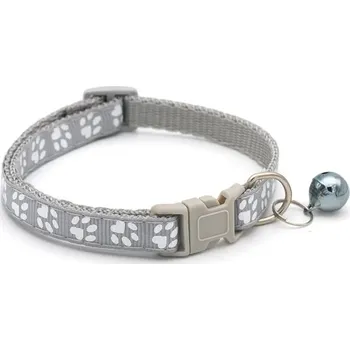 Obojek pro psa Nastavitelný barevný obojek pro kotě s přezkou - ŠEDÁ