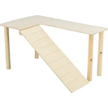 Trixie Platforma s rampou pro myšky, křečky 47 x 25 x 30 cm, dřevo