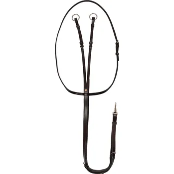 Martingal EQUESTRO Martingal Running Silver Fitting Equestro, tmavě hnědý FULL