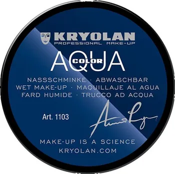Karnevalový doplněk Černá barva na obličej - Kryolan Aquacolor (55 ml)