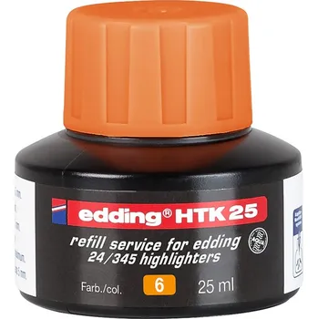 Náplň do psacích potřeb EDDING Náplň do ekologických zvýrazňovačů "HTK 25", oranžová, EDDING, 25ml